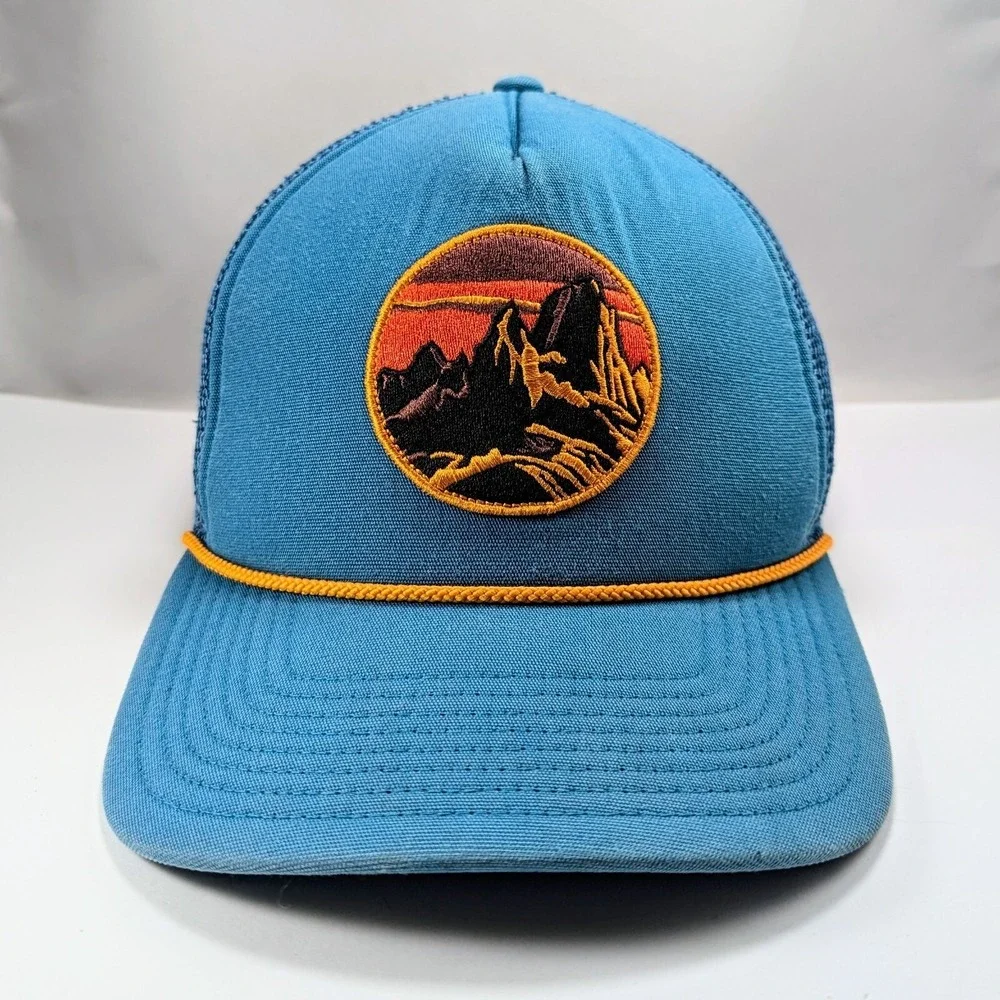 Patagonia‎ Heritage Fitz Roy Master Chief Tobago Blue 2014 VTG Mesh Trucker Hat